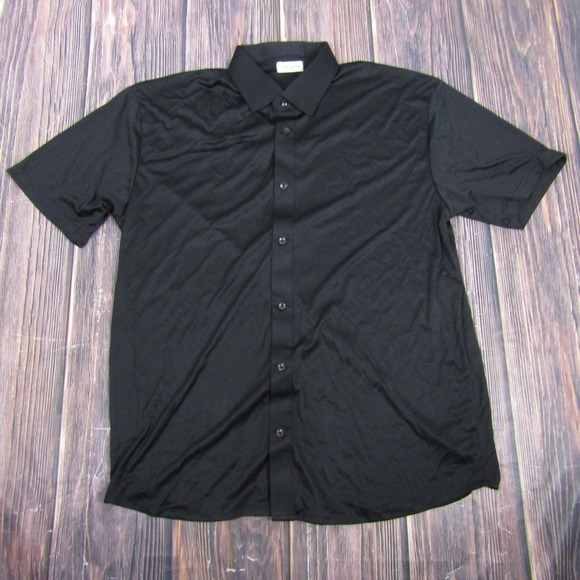 Collars & Co. Other - Collars & Co Polo Shirt Mens XL Black Dress Collar Performance Golf Top Stretch